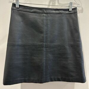 The Limited Black Faux Leather Mini Skirt